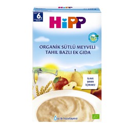 Hipp organik sütlü meyveli ek gıda kaşık maması