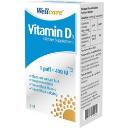 Wellcare Vitamin D3 Sprey 400 Iu 5 ml